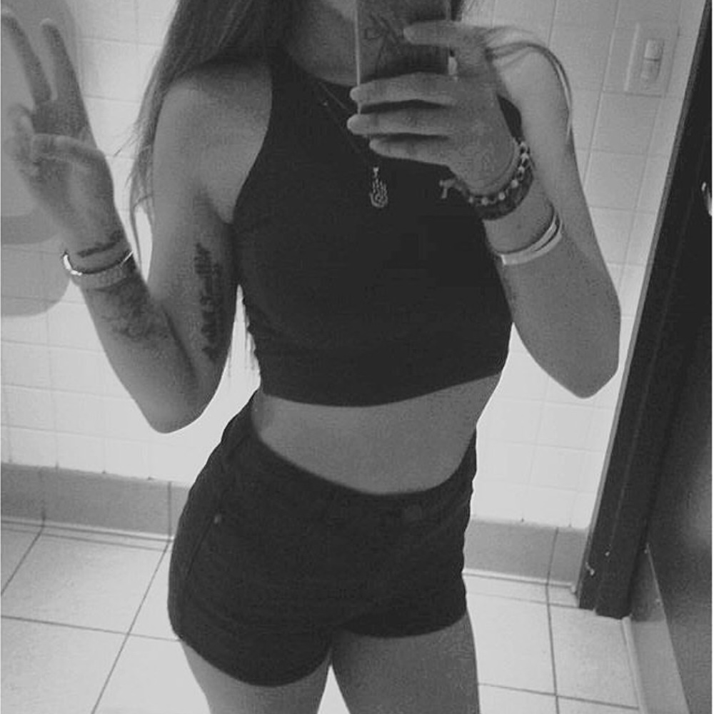 Brandy Melville Black High Waisted Shorts